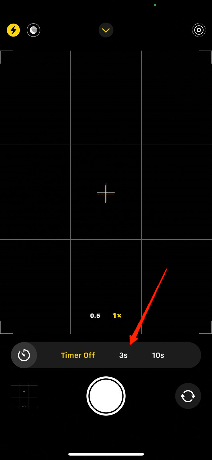 Set a preferred time like 3 sec, 10 sec, or so.